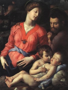 family group in a landscape 1648 Painting - Panciatichi holy family Florence Agnolo Bronzino